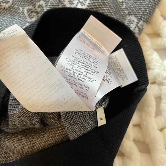 Gucci GG jacquard wool sweater crewneck SZ M - Picture 4 of 5
